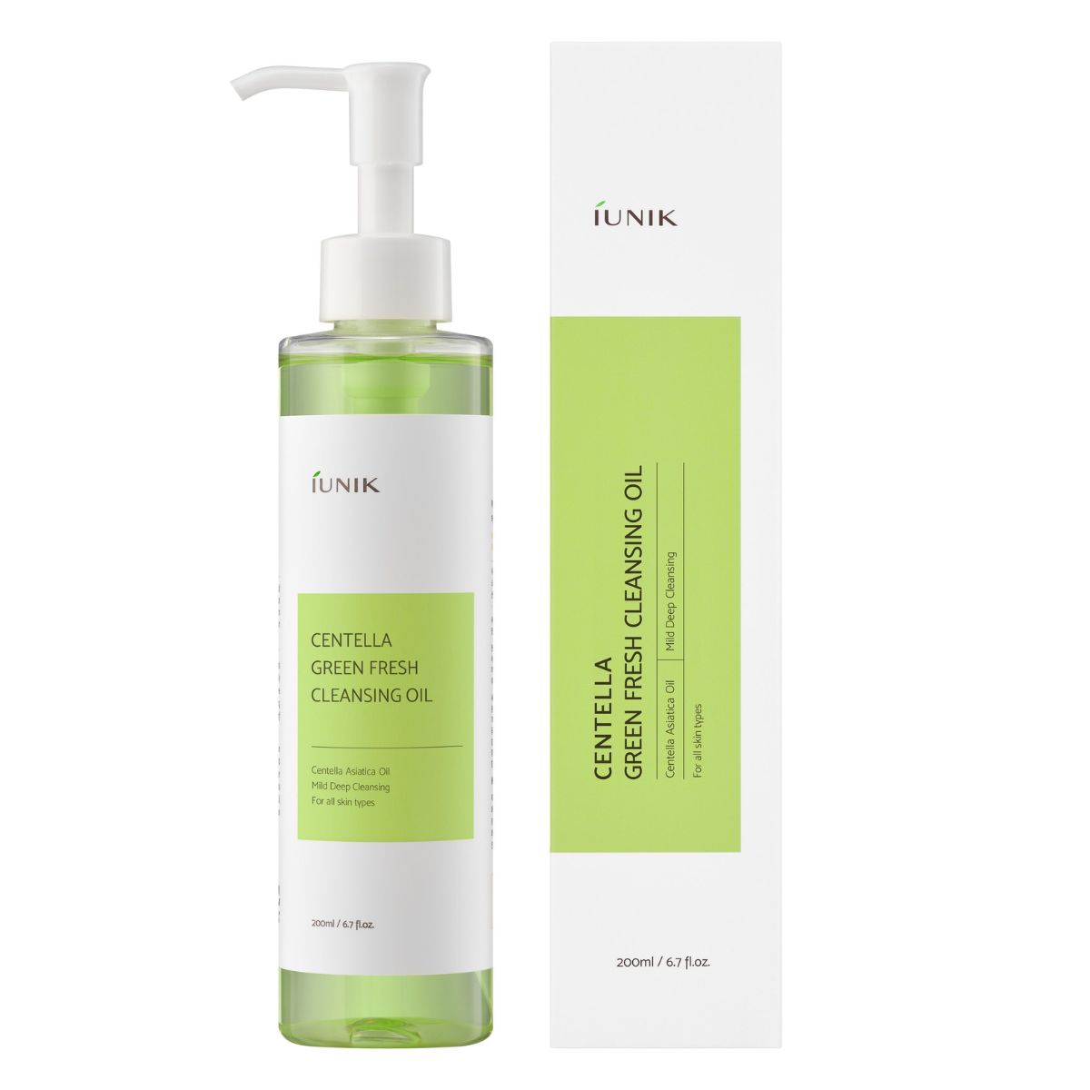 iUNIK Centella Green Fresh Cleansing Oil Makeup Remover 200ml