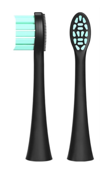 Capuri de schimb pentru periuță de dinți Feelo Soft Black 2 buc.