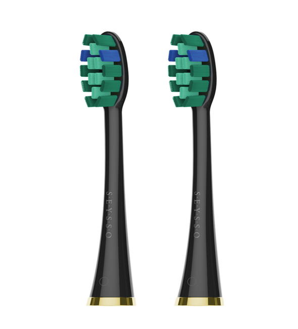 SEYSSO Gold Black Whitening Sfaturi de înlocuire pentru periuța de dinți Sonic 2 buc.