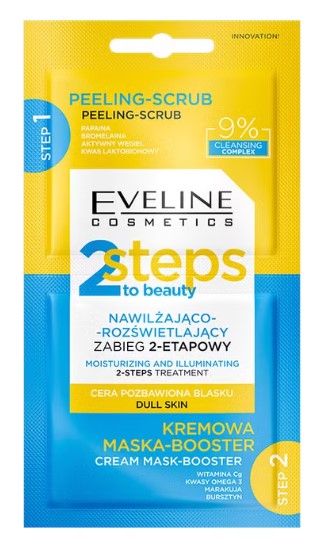 Eveline 2 Steps to Beauty Tratament hidratant și iluminator în 2 pași