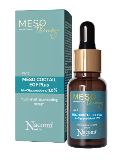 Nacomi Next Lvl Meso Therapy Rejuvenating Cocktail cu factor de creștere Stimulator tisular EGF Plus 10% 15ml