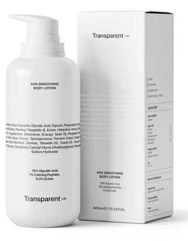Transparent Lab AHA Smoothing Body Lotion Acid Body Treatment 400ml