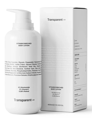 Transparent Lab Loțiune de corp îmbogățită cu vitamine cu Retinal 0,06% 400ml
