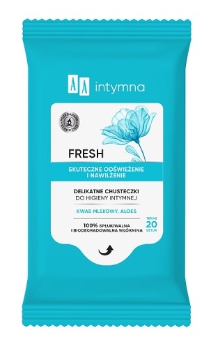 AA Intimna Fresh Delicate Șervețele de curățare intimă 20 buc