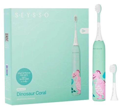 SEYSSO Periuta de dinti Sonic pentru copii Dinosaur Coral