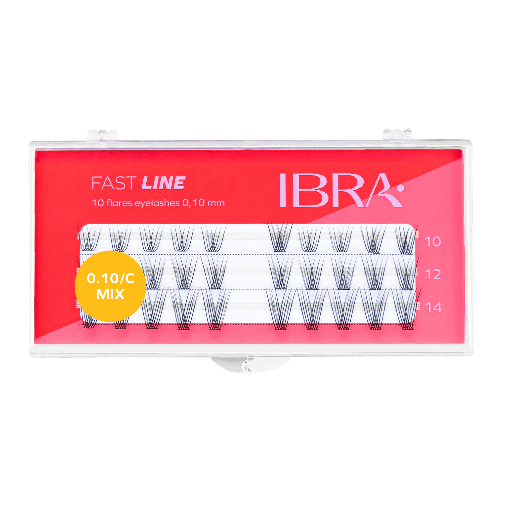 IBRA Makeup Fast Line C 0.10 MIX set de tușuri