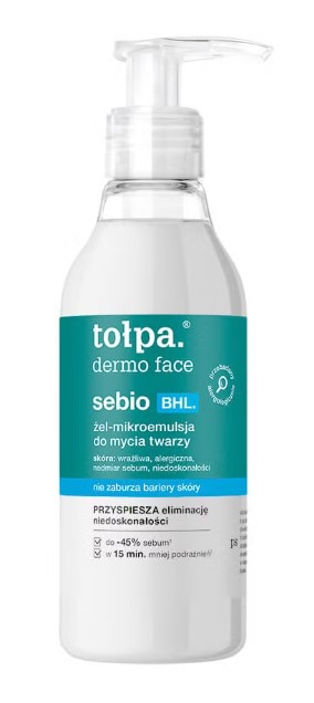 Tolpa Dermo Face Sebio BHL Gel-Microemulsie pentru spălarea feței 195ml