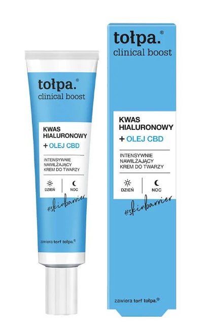 Tolpa Clinical Boost Hyaluronic Acid + CBD Oil Intensive Moisturising Face Cream 40ml
