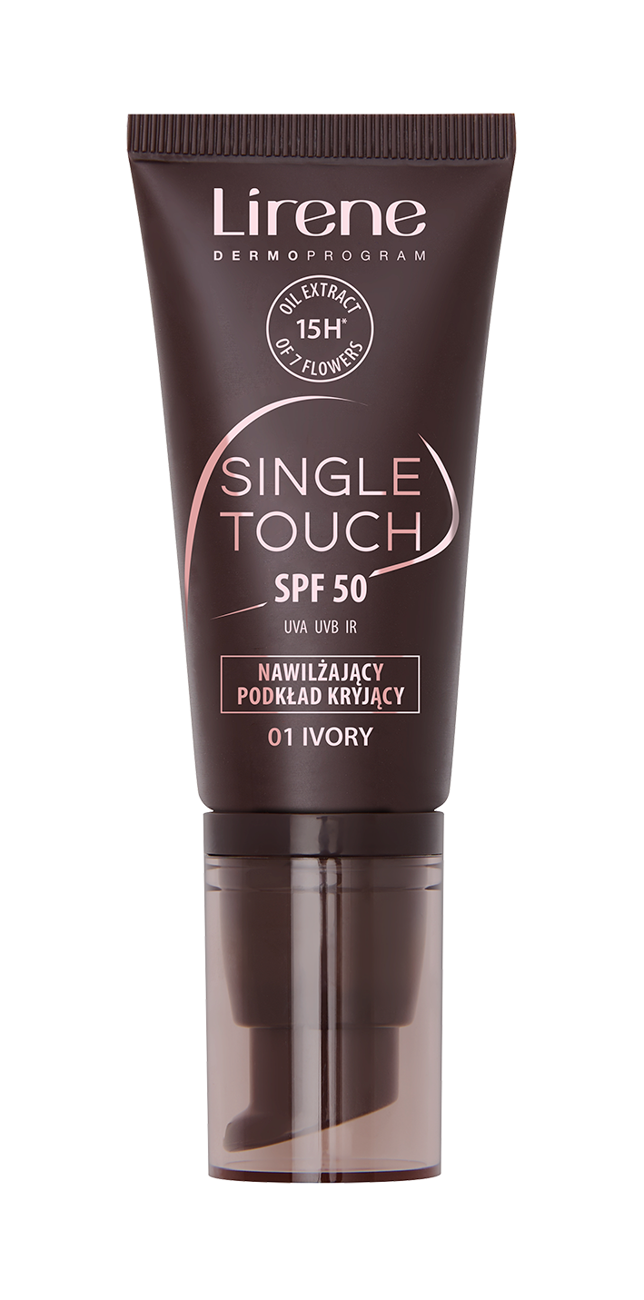 Lirene Single Touch Moisturising Concealing Foundation SPF50 01 Ivory 30ml