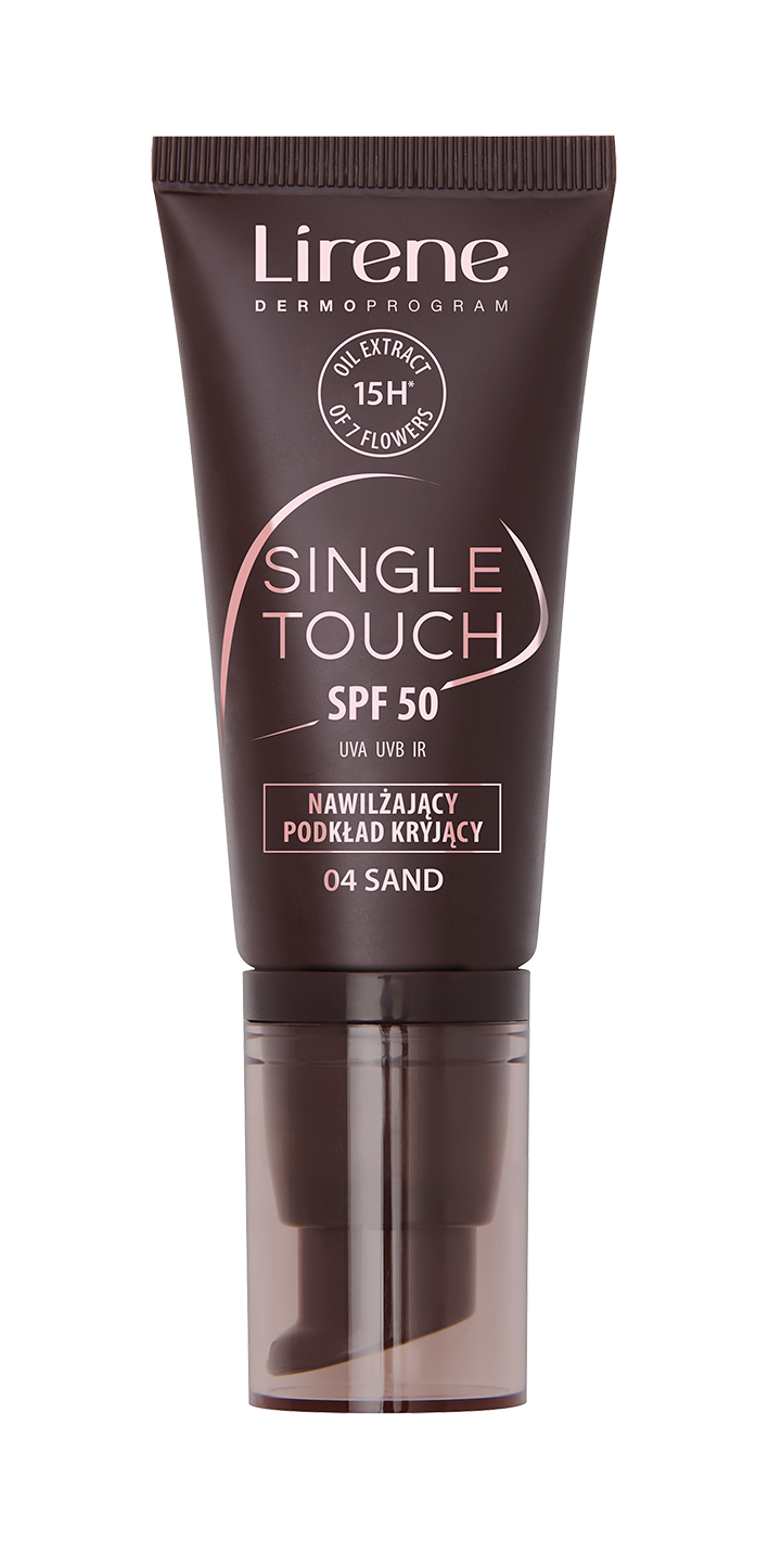 Lirene Single Touch Moisturising Concealing Foundation SPF50 04 Sand 30ml
