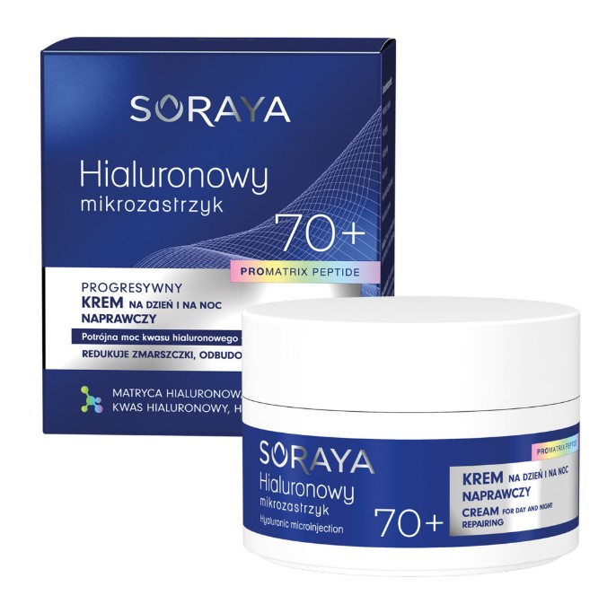 Soraya Hyaluronic Micro-Syringe Cremă reparatoare progresivă 70+ 50ml