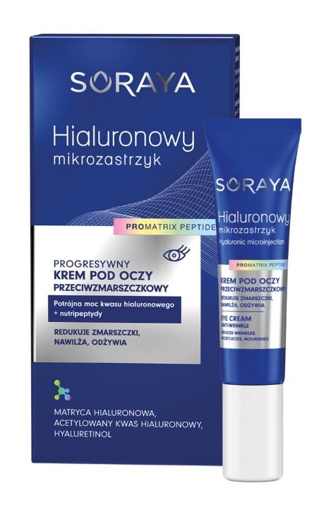 Soraya Hialuronowy Mikrozastrzyk Cremă de ochi antirid progresivă 15ml