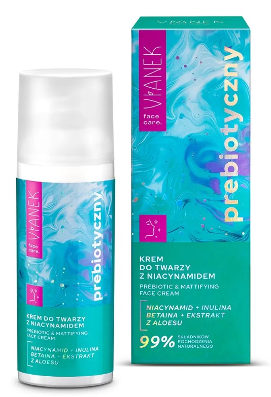 Cremă de față prebiotică Vianek cu Niacinamidă 50ml