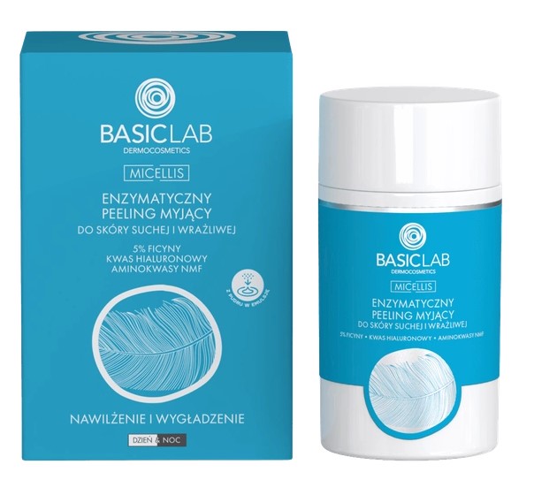 BasicLab Scrub enzimatic de curățare pentru piele uscată și sensibilă 35g