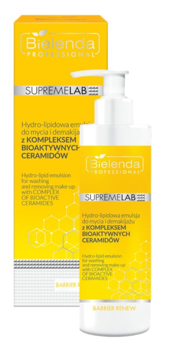 Bielenda Professional SupremeLAB Barrier Renew Hydro-Lipid Emulsion pentru spălarea feței și demachiere 200ml