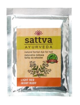Sattva Natural Henna - Culoare pe bază de plante pentru păr roșu deschis 10g
