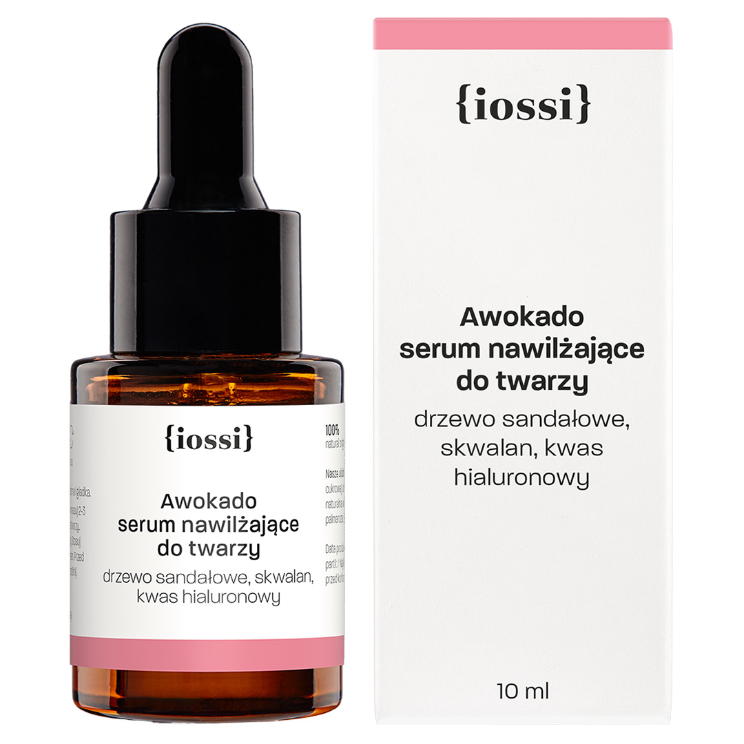 IOSSI Serum hidratant pentru față - Ulei de avocado, lemn de santal și acid hialuronic 10ml