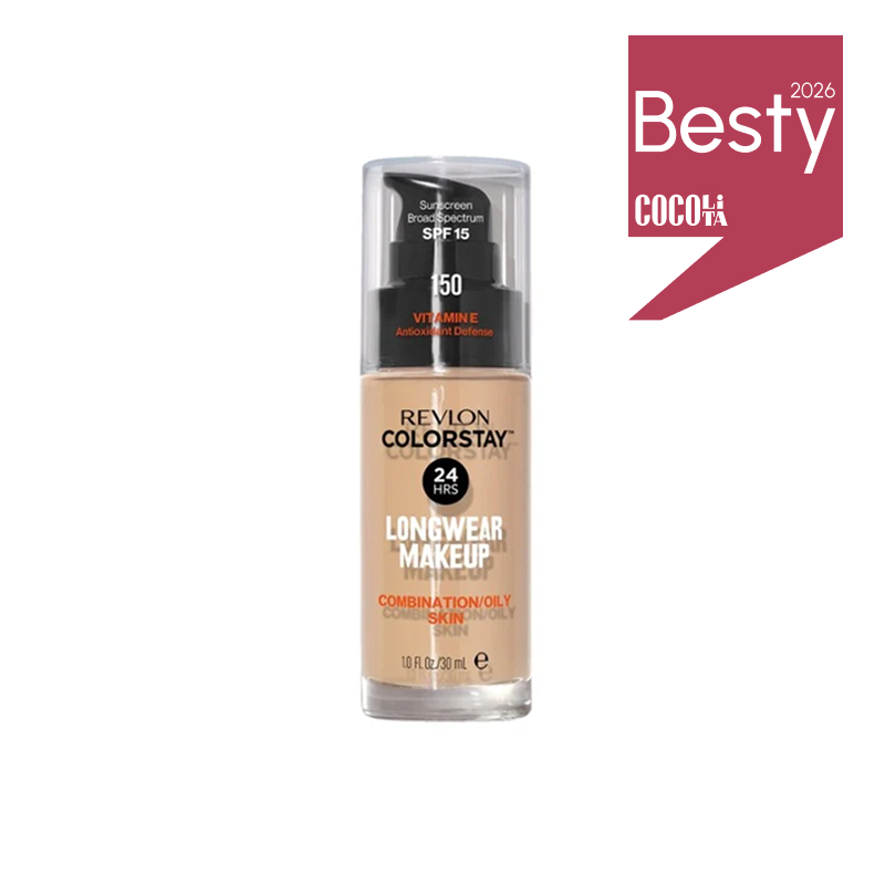 Revlon ColorStay Foundation for Oily and Combination Skin 150 Buff cu pompiță
