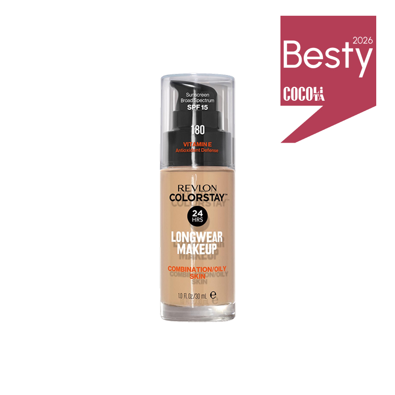 Revlon ColorStay Foundation for Oily and Combination Skin 180 Sand Beige cu pompiță