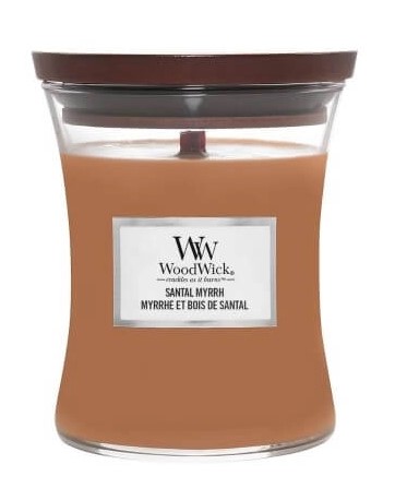 WoodWick Santal Myrrh Lumânare medie