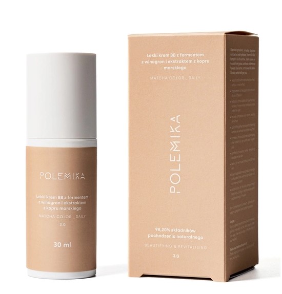 Polemic Light BB Cream cu ferment de struguri și extract de fenicul de mare 3.0