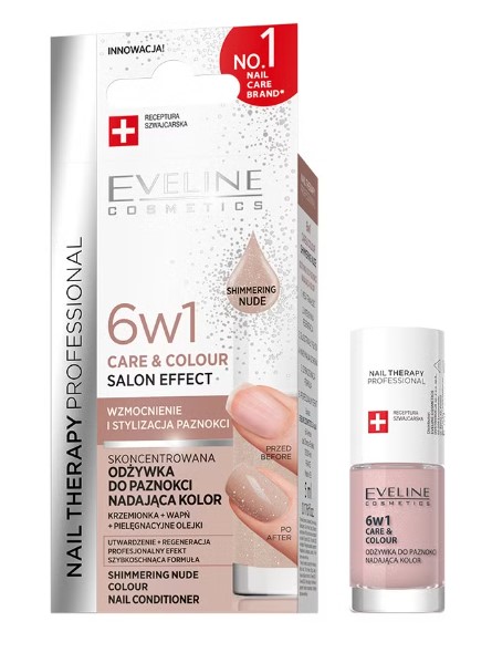 Eveline Nail Conditioner 6in1 Shimmering Nude