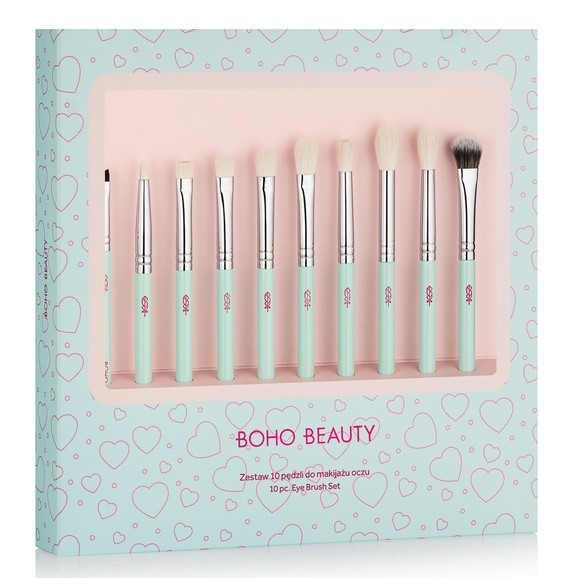 Boho Beauty Love Color Set de 10 perii de machiaj pentru ochi