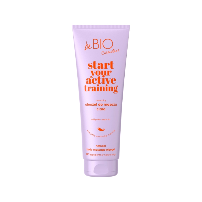 beBIO Începeți antrenamentul activ Ulei de masaj pentru corp Gel 250ml