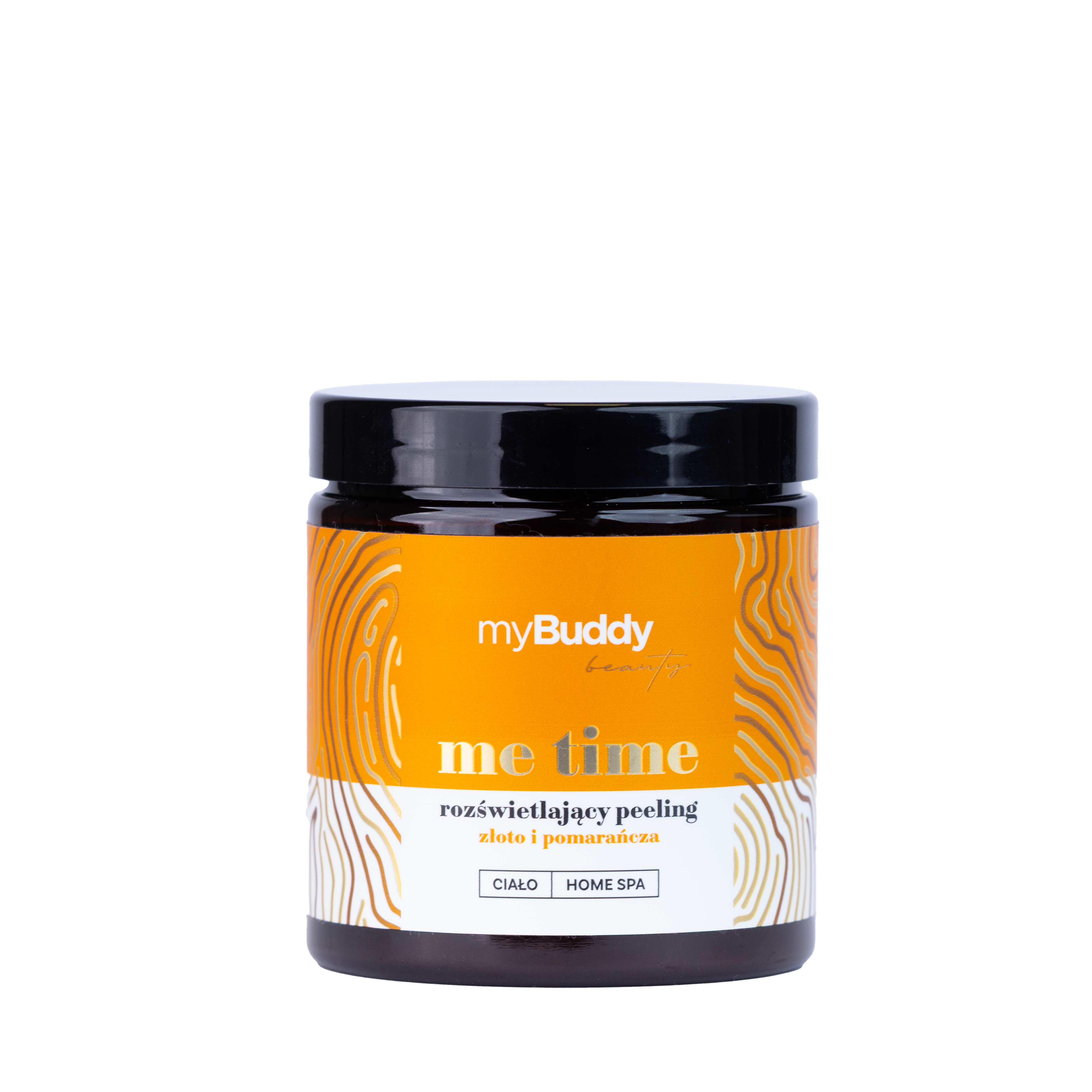 myBuddy me time Scrub de corp iluminator cu aur și portocale 250g