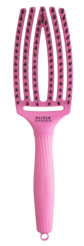 Olivia Garden Fingerbrush Care Perie de păr Iconic Bubble Pink