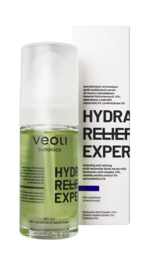 Veoli Botanica Hydra Relief Expert Ser facial multi-molecular hidratant și calmant 30ml