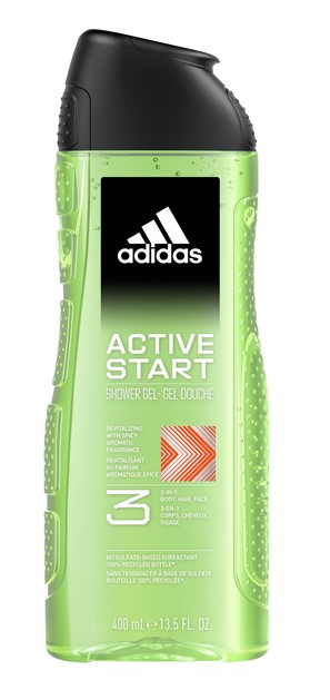 ADIDAS Active Start Gel de duș pentru bărbați 3in1 400ml