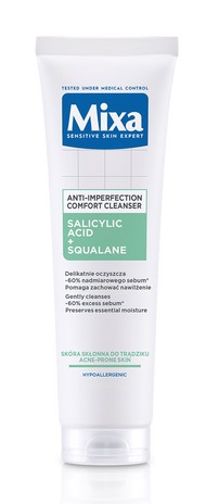 Gel de curățare facială Mixa împotriva imperfecțiunilor 150ml