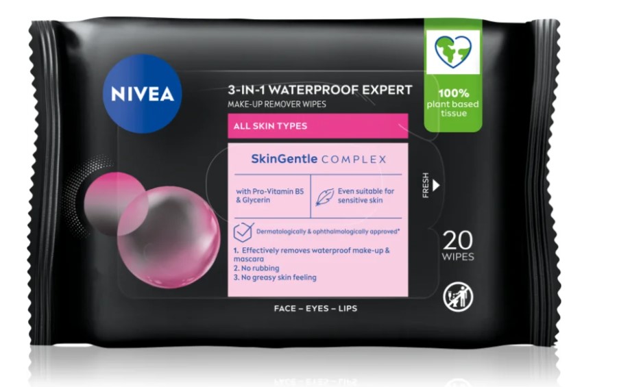 NIVEA Skin Gentle Complex 3in1 Șervețele demachiante 20 buc.