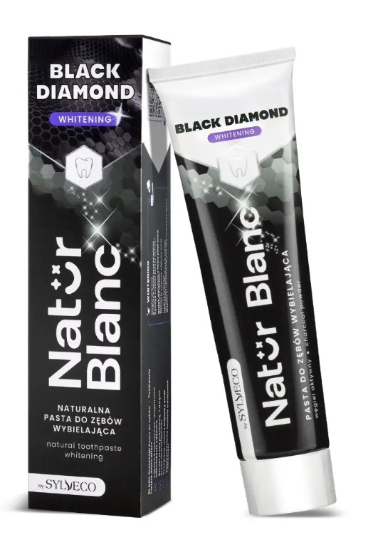 Sylveco Natur Blanc Black Diamond Pastă de dinți albitoare naturală 100ml
