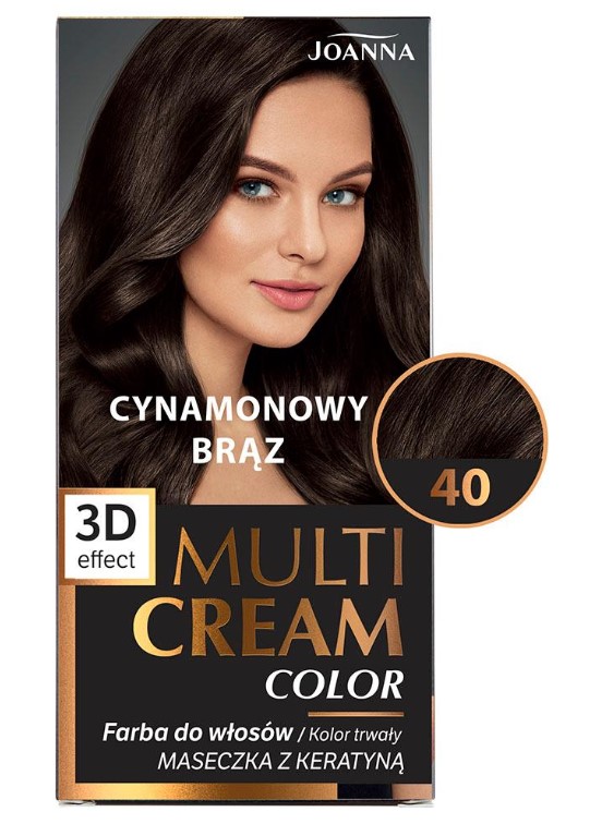 Joanna Multi Cream Color vopsea de păr 40 Cinnamon Brown