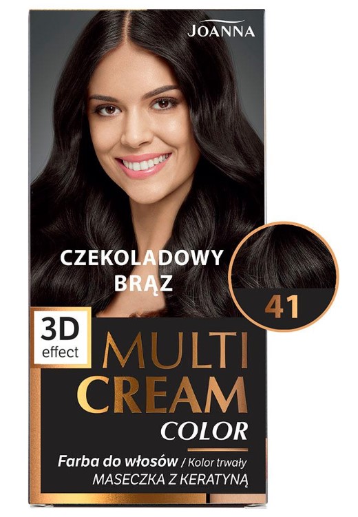Joanna Multi Cream Color vopsea de păr 41 Chocolate Brown