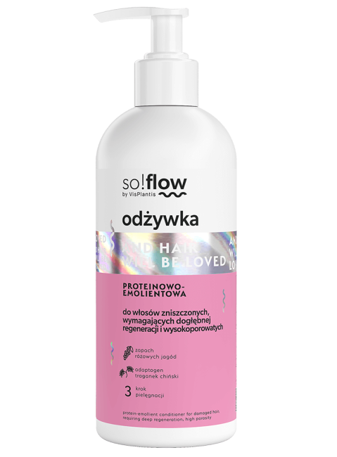 So!flow Balsam emolient proteic pentru părul deteriorat 300ml