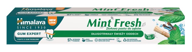 Himalaya din 1930 Mint Fresh Gum Expert pastă de dinți pe bază de plante pentru împrospătarea respirației 75ml