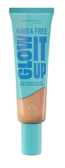 Rimmel Kind &amp; Free Glow It Up Fond de ten hidratant ușor 200 Soft Beige