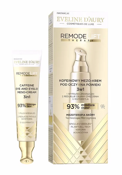 Eveline DAury Remodelift Caffeine Meso-Cream pentru ochi și pleoape 3in1 15ml