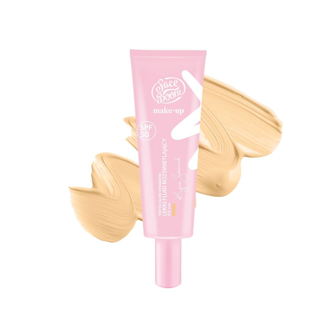 Faceboom Tinted Glow Hydrator Lekki Podkład Rozświetlający 03 Sun