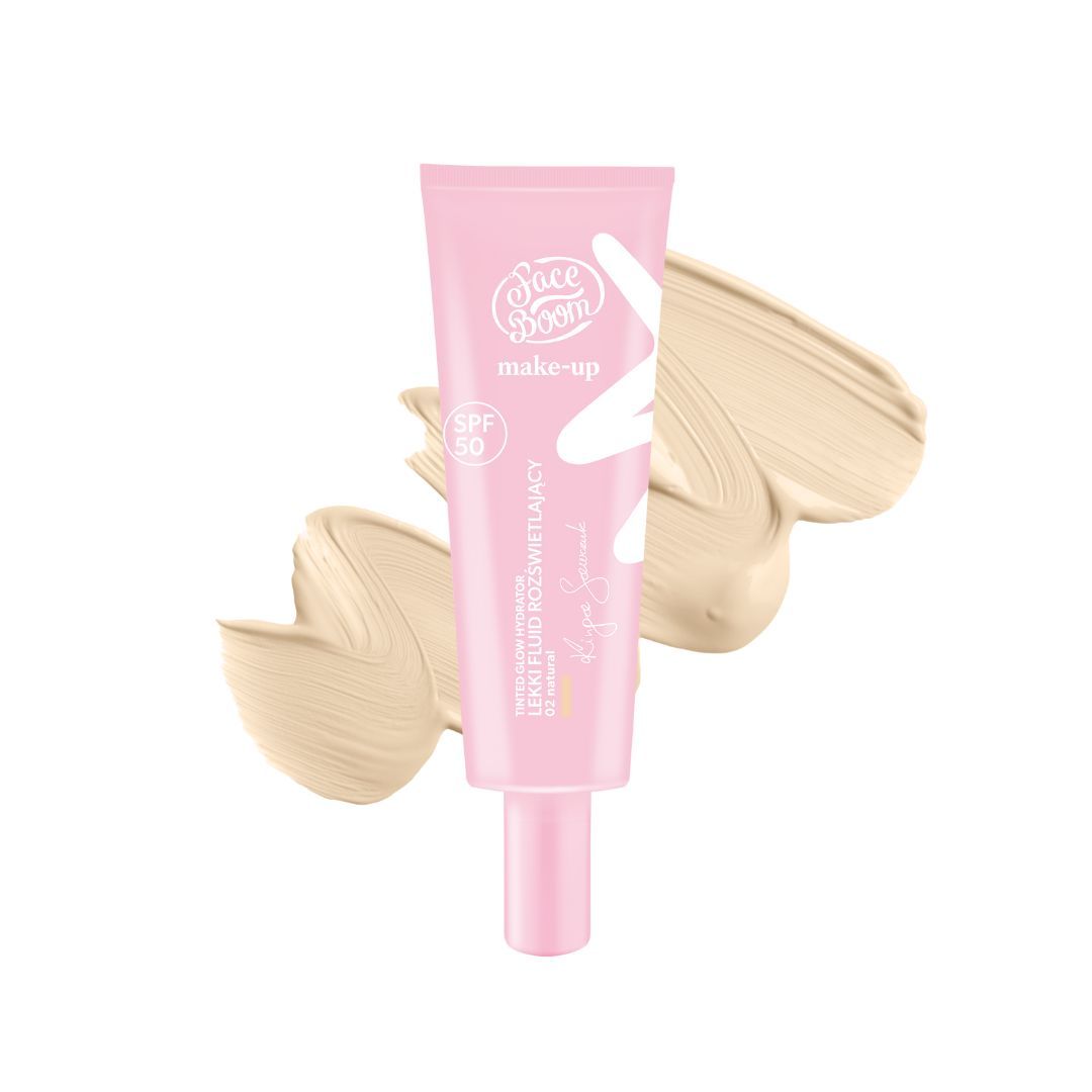 Faceboom Tinted Glow Hydrator Lekki Podkład Rozświetlający 02 Natural