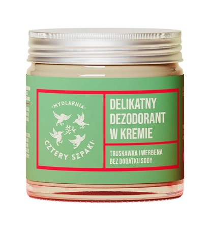 Deodorant delicat Four Pinks Soap House în cremă de căpșuni și verbină 60ml