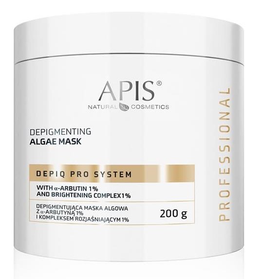 APIS Depiq Pro System Depigmenting Algae Mask cu a-Arbutin 1% și Brightening Complex 1%
