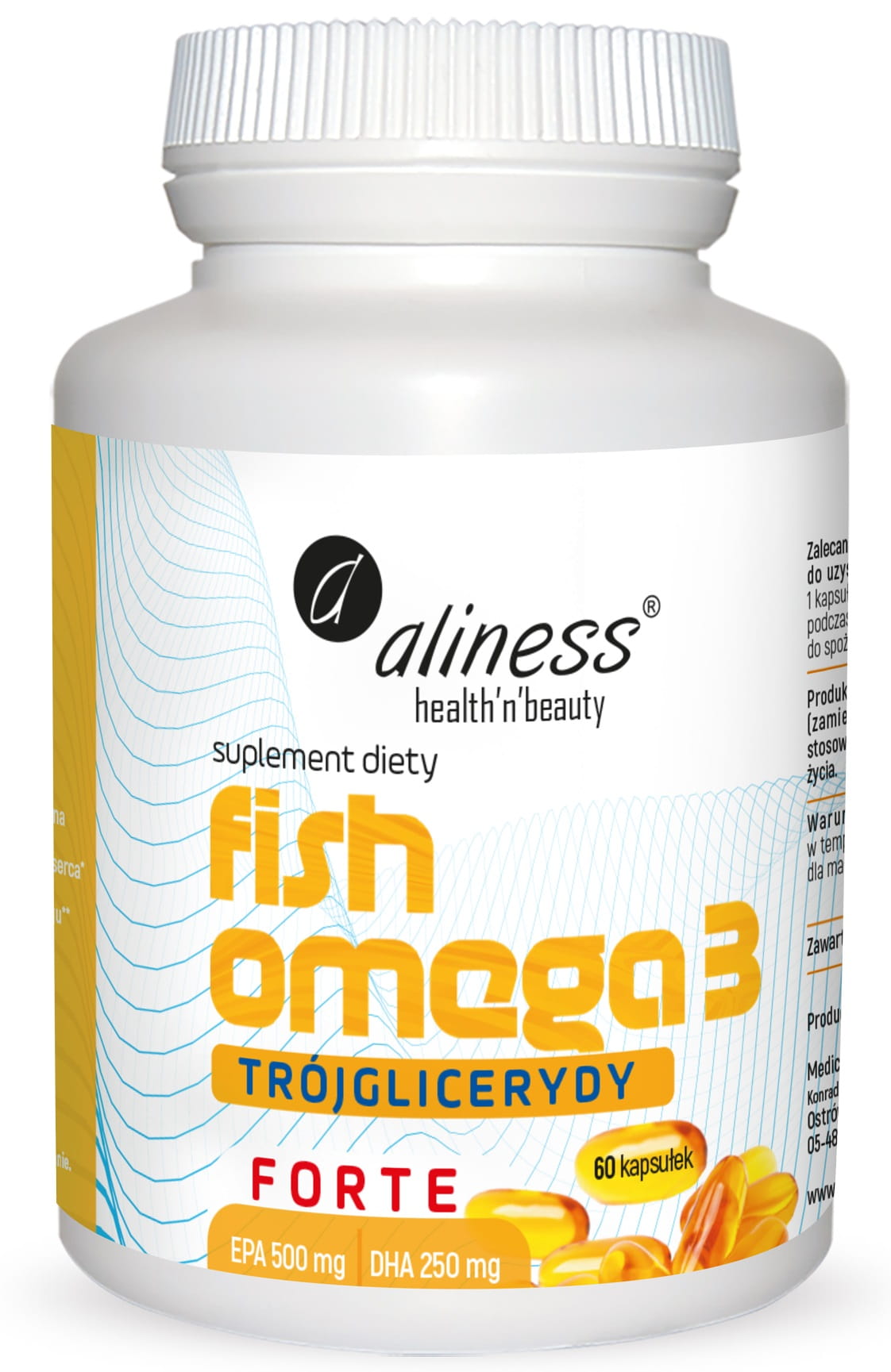 Aliness Fish Omega 3 Forte Trigliceride Supliment alimentar 60 Capsule