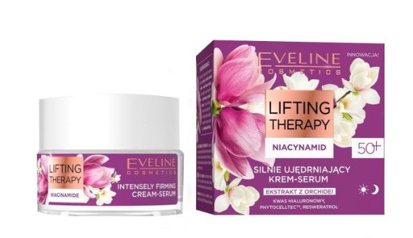 Eveline Lifting Therapy Strongly Firming Cream-Serum cu Niacinamide 50+ 50ml