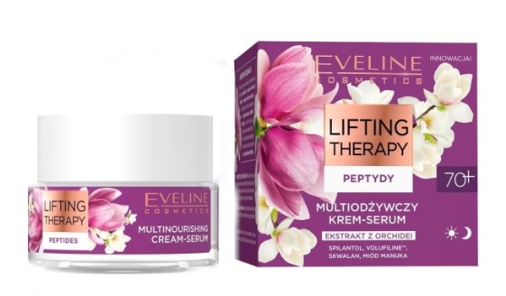 Eveline Lifting Therapy Multi Nourishing Cream-Serum cu Peptide 70+ 50ml