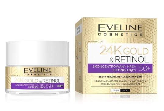 Eveline 24K Gold & Retinol Concentrated Lifting Cream 50+ 50ml