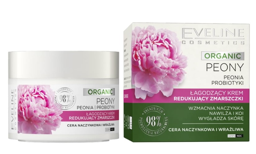 Eveline Organic Peony Soothing Wrinkle Reducing Cream 50ml